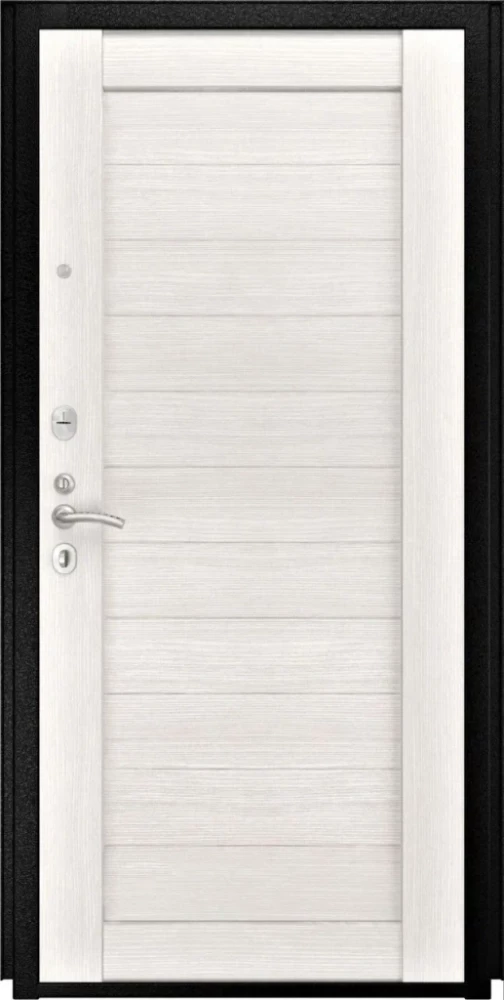 Входная дверь ДвериПРО L-Термо серебро СБ-3 листв. бел. (21 беленый дуб) DPRO195724 внутренняя сторона