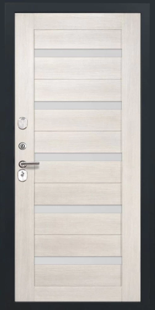 Входная дверь ДвериПРО Модель L-47 СБ-1 (ст. белое, 16мм, беленый дуб) DPRO195813 внутренняя сторона