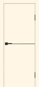 Межкомнатная дверь P-19 AL черный молдинг магнолия