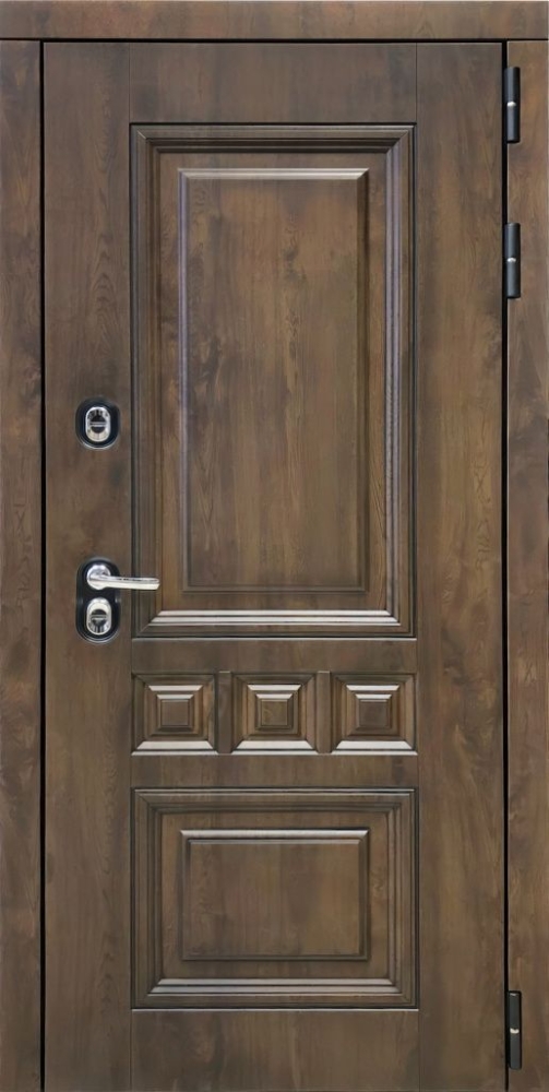 Входная дверь ДвериПРО Аура Лаура-2 (16мм, мореный дуб) DPRO197005 внешняя сторона