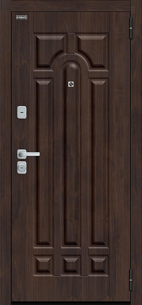 Фото Входная дверь Форт/BChrome Almon/Nordic Oak BR6173 внешняя сторона