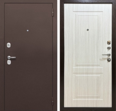 Дверь MXD Союз 70мм Антик Медь - панель Лиственница беленая