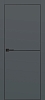 Межкомнатная дверь PX-19 черная кромка с 4-х ст. Графит матовый